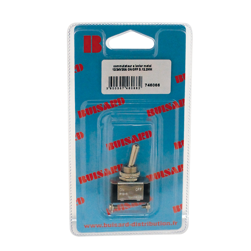 XLTECH Interrupteur Lumineux ON/OFF 12V Rouge - Pour Électricité Auto Et Bateau