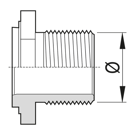 MÂLE 1" LAITON