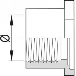 FEMELLE 1" POLYPROPYLENE