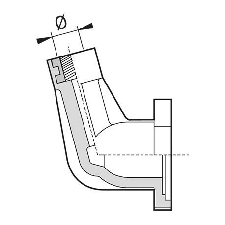 SUPPORT MANOMÈTRE 1/4" POLYPROPYLÈNE