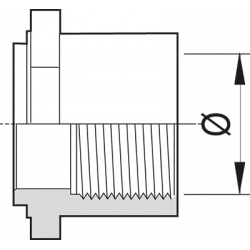 FEMELLE 1"1/2 NPT POLYPROPYLÈNE