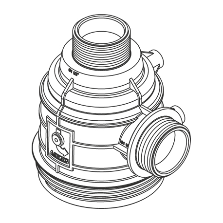 CORPS POUR FILTRE ASP. 1"1/2 H. 38 MM SERIE 314