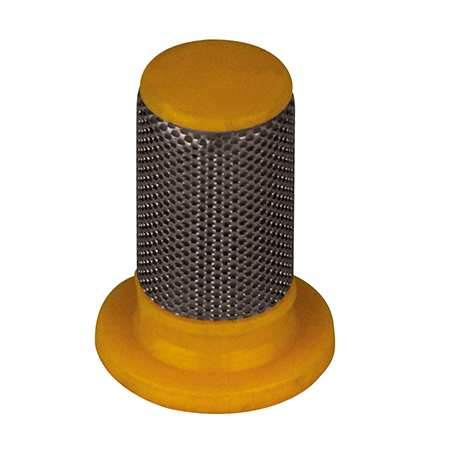 FILTRE DE BUSE CYLINDRIQUE 3/8" 80 MESH ANTIGOUTTE JAUNE