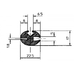 PROFIL GLACE 22.5X17MM