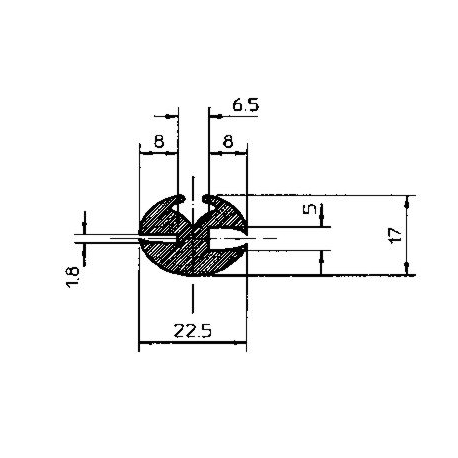 PROFIL GLACE 22.5X17MM