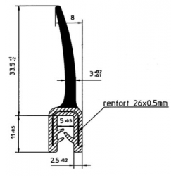 JOINT A LEVRE 44.5X8MM