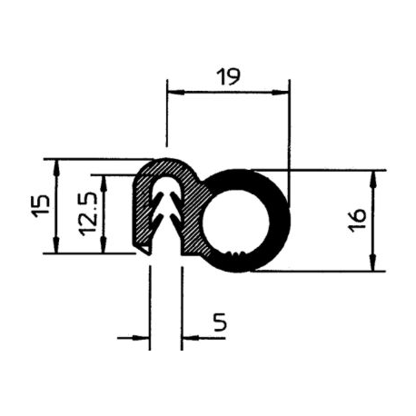 JOINT BOUDIN A POSER EPAISSEUR 16X22MM