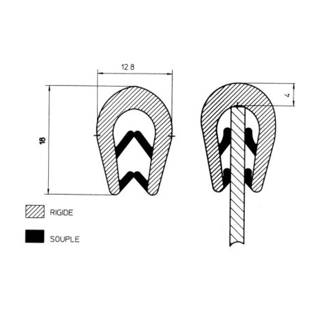 JOINT PROFIL U 18X4MM