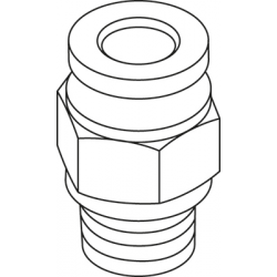 RACCORD RAPIDE PNEUM.BLEU 1/4""M"