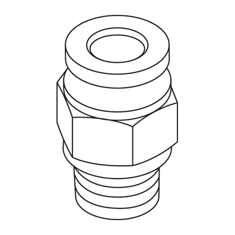 RACCORD RAPIDE PNEUM.BLEU 1/4""M"