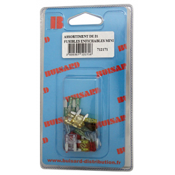 ASSORTIMENT DE 21 FUSIBLES ENFICHABLES MINI