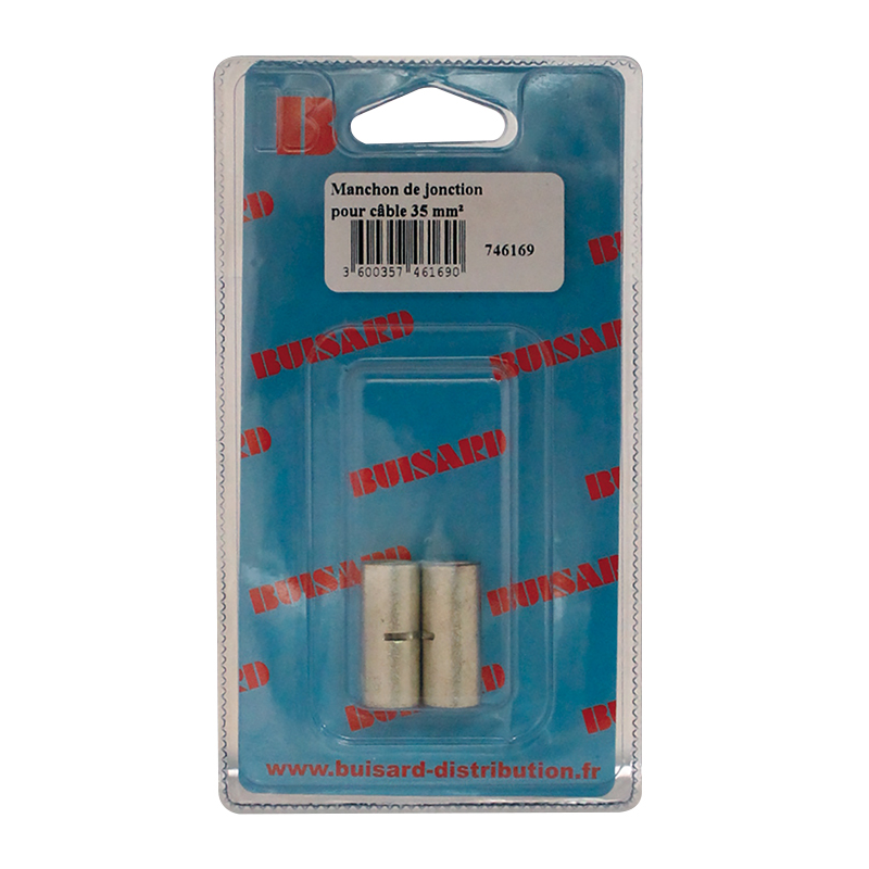 Lot De 10 Manchons De Jonction à Sertir 10 Mm² - Longueur 29 Mm - Pour Câble Souple Cuivre