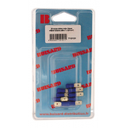 10 COSSE PLATES MALES BLEU 6.3