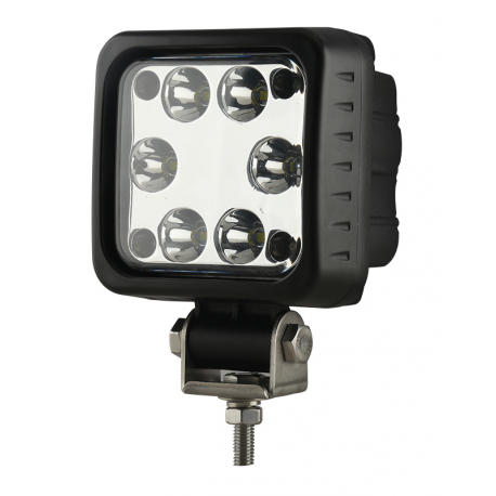 PHARE DE TRAVAIL CARRE 6 LED ROUGE 3600LM 30W LONGUE