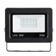 PROJECTEUR LED EXTRA PLAT NOIR 10W 800LM