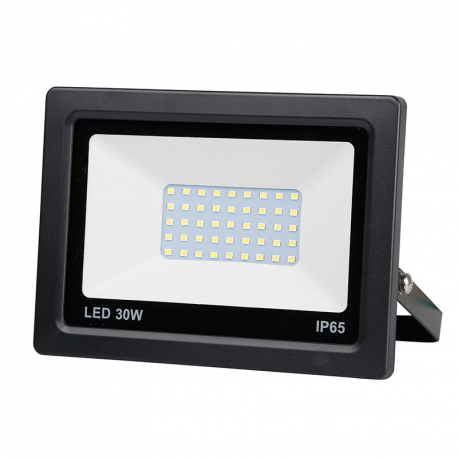 PROJECTEUR LED EXTRA PLAT NOIR 30W 2400LM