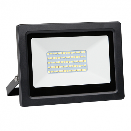 PROJECTEUR LED EXTRA PLAT NOIR 50W 4000LM