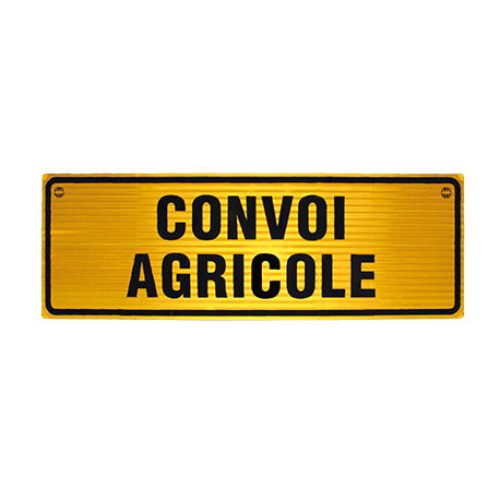 PANNEAU CONVOI AGRICOLE 1 FACE EN ALU CLASSE 2
