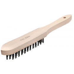 BROSSE METALLIQUE MANCHE EN BOIS