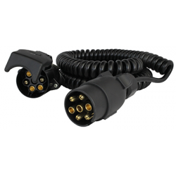 RALLONGE ELECTRIQUE SPIRALEE MALE / FEMELLE 5 FILS 0.50MM²