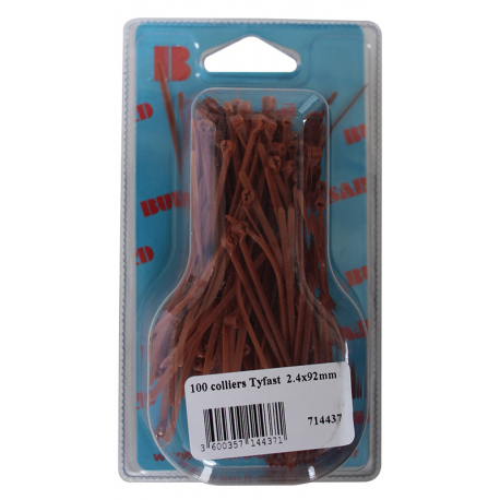 100 COLLIERS 2.4X92MM MARRON
