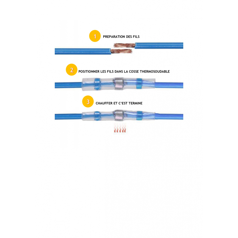 Cosse à sertir pré isolée, thermorétractable avec scellant, 3 - 6 mm². 50P  (233104)
