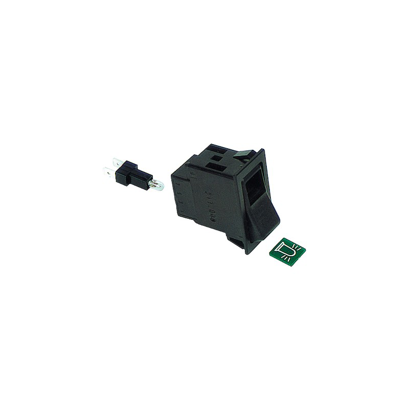 Cache Interrupteur Bascule Euro - Essuie-glace Contura III - Noir Avec Objectif Rouge - Neuf Sous Blister