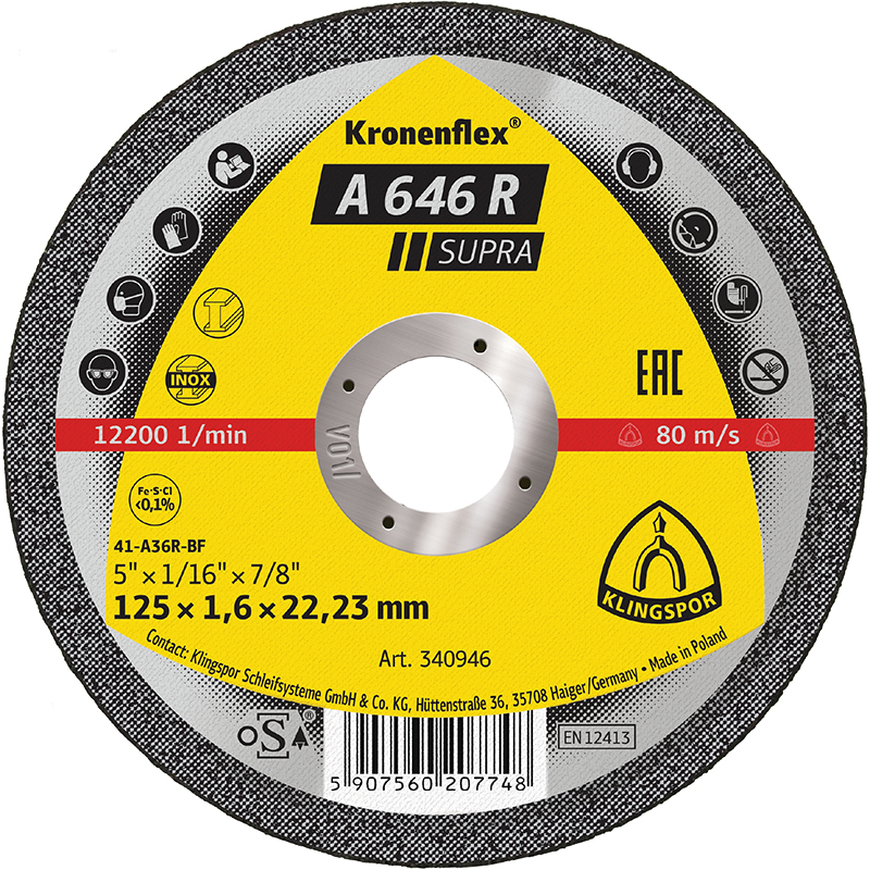 25 Disques à Tronçonner 125x1.6x22.23 Mm Leman - Multi-matériaux (métal, Bois, Plastique)