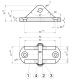 SUPPORT POUR CHAPE A ŒIL LG80 X L34 X H32