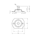 SUPPORT POUR CAGE A ROTULE LG55 X L44 X H23