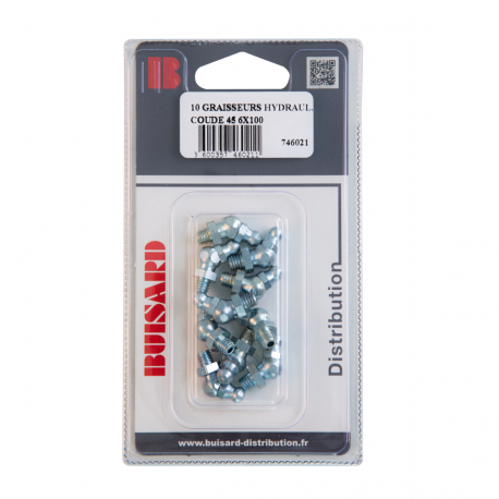 10 Graisseurs Droits M13 X 1,5 – Raccords Hydrauliques Pour Machines Agricoles & Industrielles