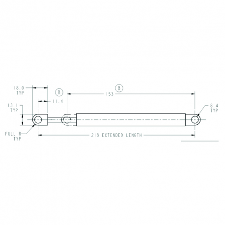 VERIN AMORTISSEUR LATERAL D5580ACH