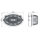 PHARE DE TRAVAIL OVAL 8 LED 3600LM LARGE