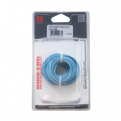 BOBINE CABLE MONOCONDUCTEUR 10M BLEU 1MM2