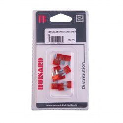 10 FUSIBLES ENFICHABLES MINI 10A ROUGE