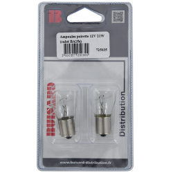 2 AMPOULES POIRETTES 12V 21W