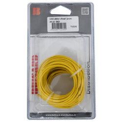 BOBINE CABLE MONOCONDUCTEUR 10M JAUNE 1.5mm2