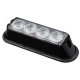 FEU DE PENETRATION 4 LED PLAT ORANGE 12/24V