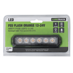 FEU DE PENETRATION 6 LED PLAT ORANGE 12/24V