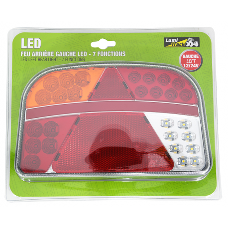 FEU ARRIERE LED GAUCHE 7 FONCTIONS 12/24V