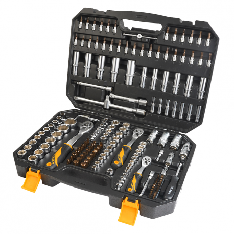 COFFRET A DOUILLES 1/4'' 3/8'' 1/2'' - 171 PIECES