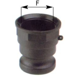 1/2 RACCORD À CÂME MALE/FILETAGE FEMELLE 3/4"