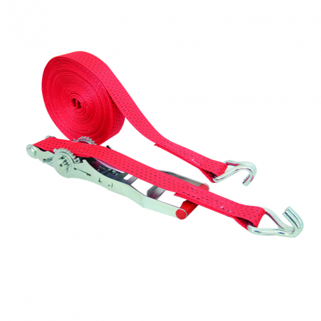 SANGLE D'ARRIMAGE ROUGE 12M A CLIQUET INVERSE PRO