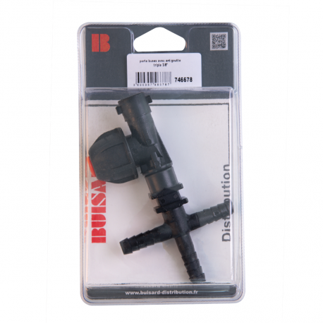 PORTE BUSE UNIJET 1/4T TRIPLE DIAM 10MM AVEC ANTIGOUTTE