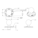 BASE RONDE + ROTULE DIAM 2,25''