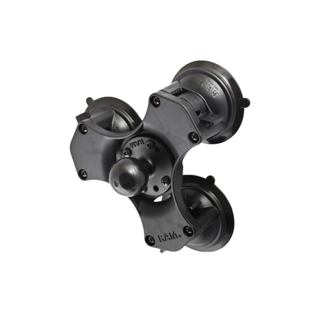 BASE TRIPLE VENTOUSE AVEC ROTULE DIAM. 1.5" RAM