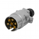 PRISE MALE 12 VOLTS 7 PLOTS ALUMINIUM