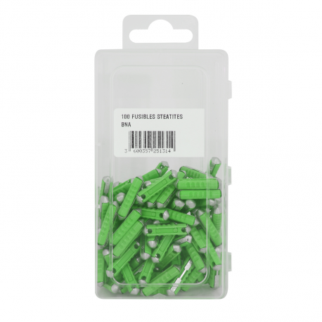 BOITE 100 FUSIBLES BNA 10A VERT
