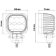 PHARE DE TRAVAIL RECTANGLE 6LED 5400LM LARGE