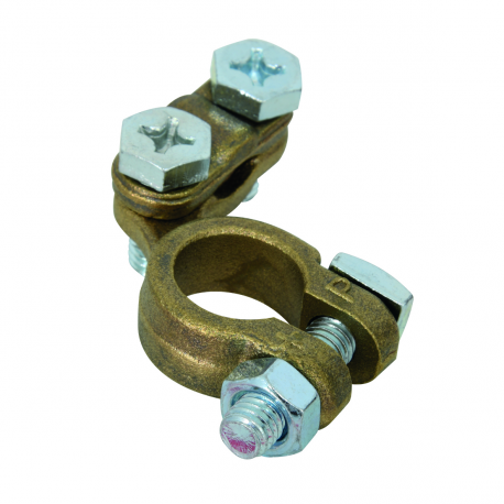 COLLIER A BARRETTE POUR CABLE 35MM2 EN LAITON POSITIF